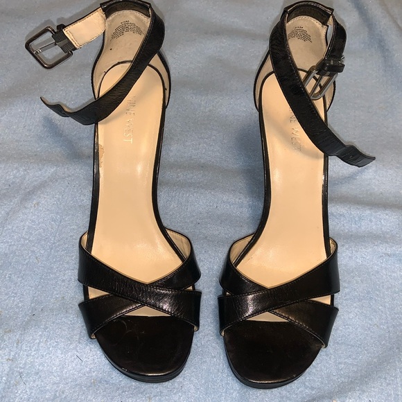 Nine West Medano Wedge Sandals - Black - Picture 3 of 9